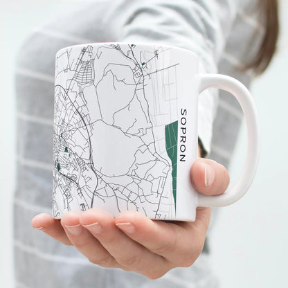 Sopron - Térképes bögre