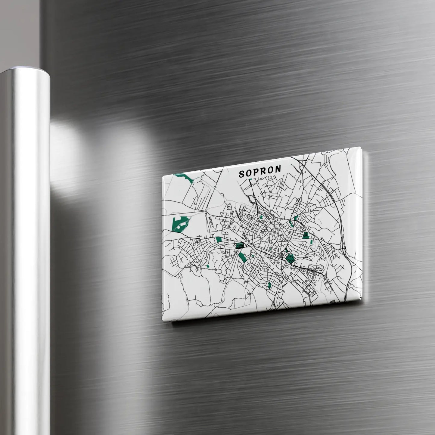 Sopron - Térképes hűtőmágnes