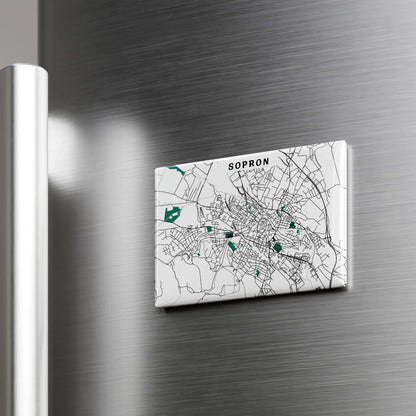 Sopron - Térképes hűtőmágnes
