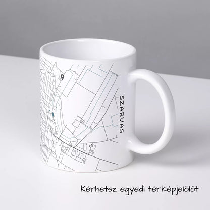 Szarvas - Térképes bögre