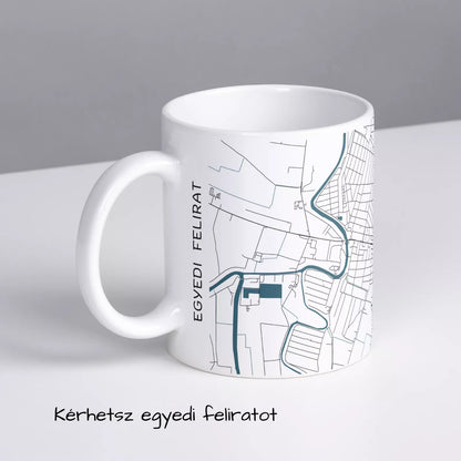 Szarvas - Térképes bögre