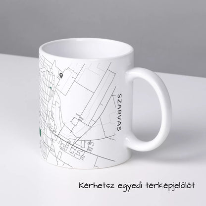 Szarvas - Térképes bögre