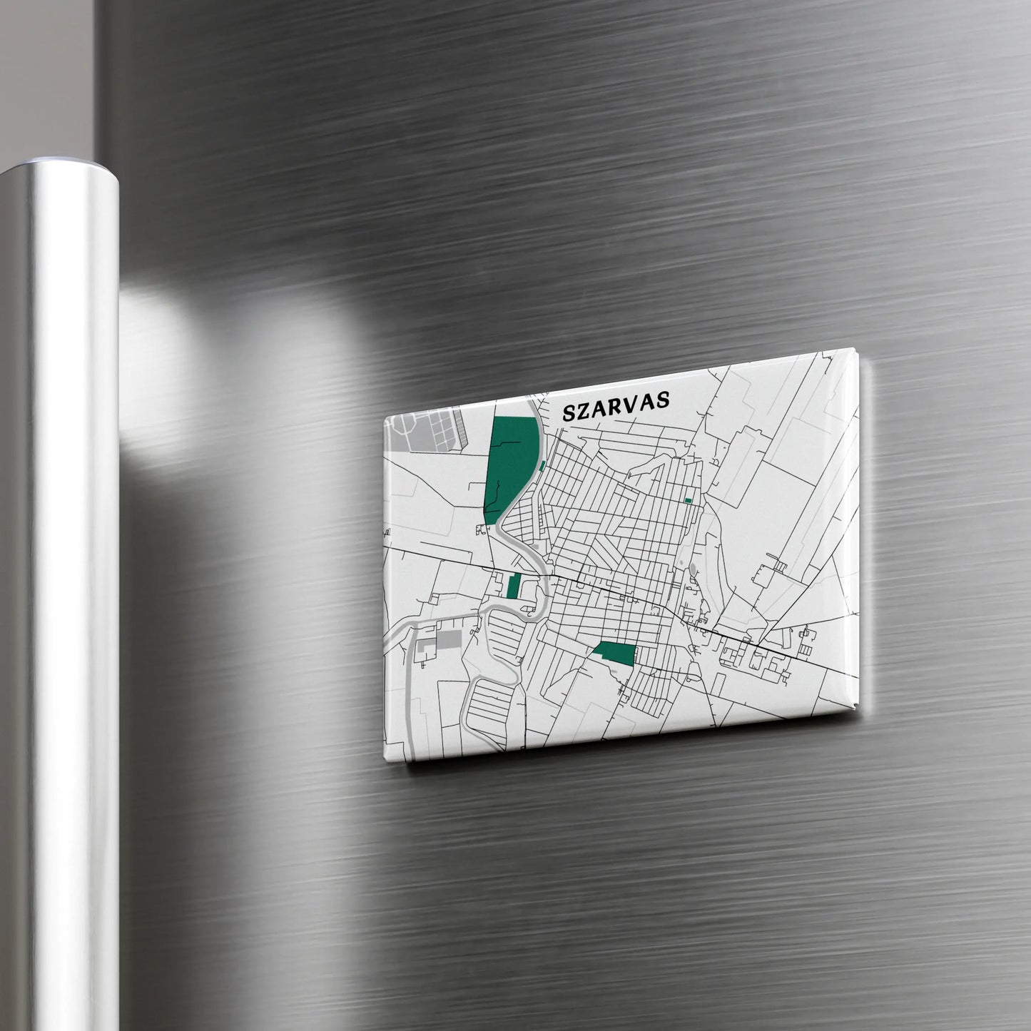 Szarvas - Térképes hűtőmágnes