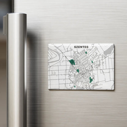 Sentes hűtőmágnes