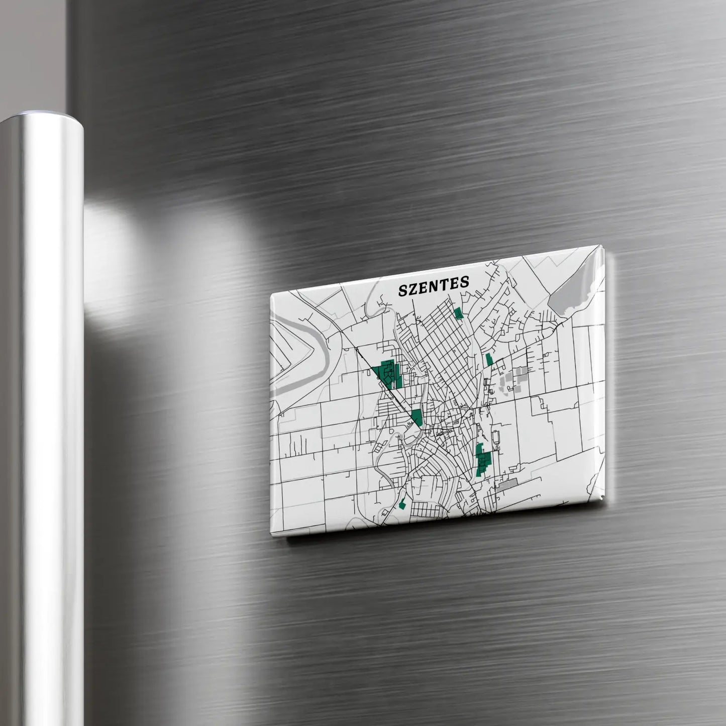 Szentes - Térképes hűtőmágnes