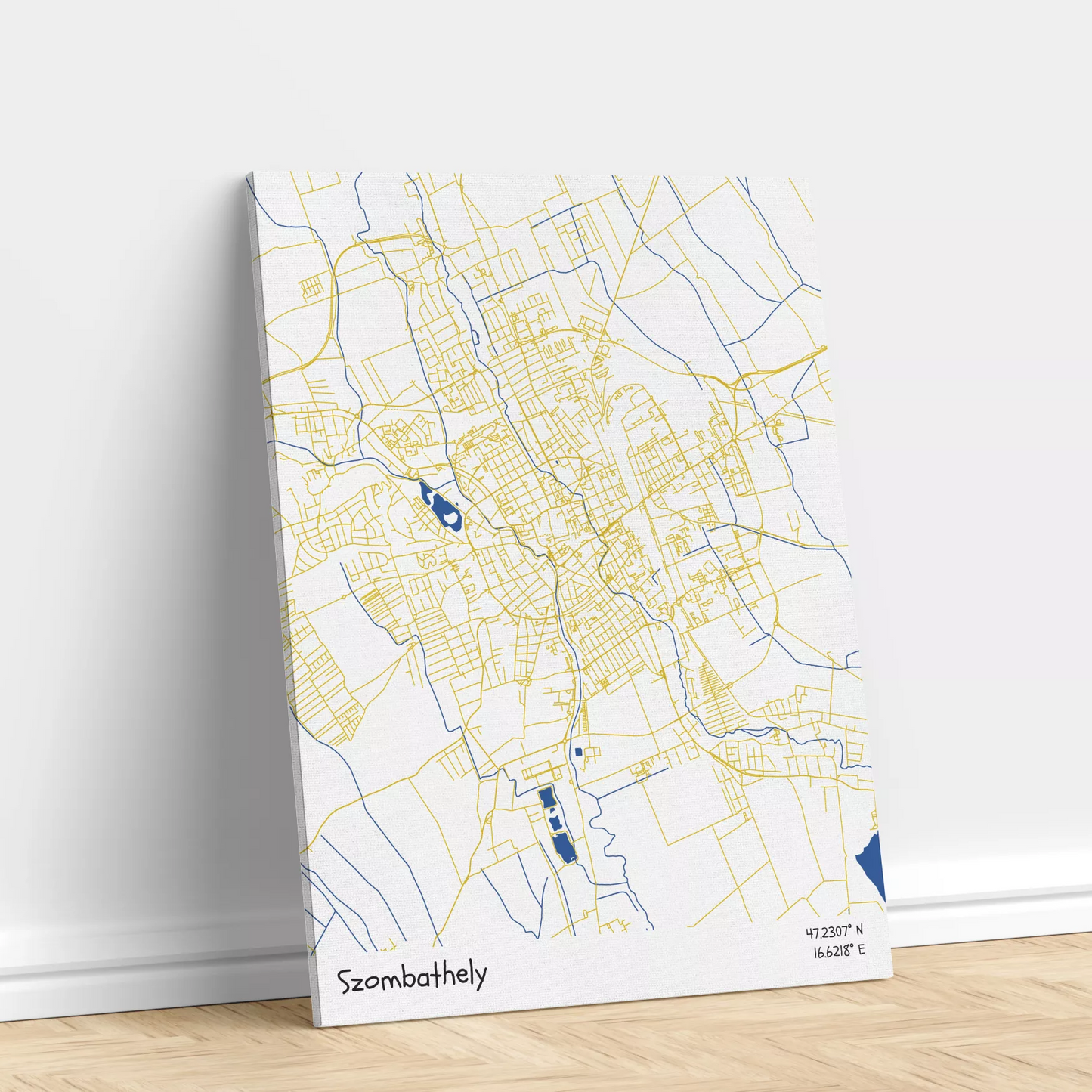 Szombathely - Térképes vászonkép