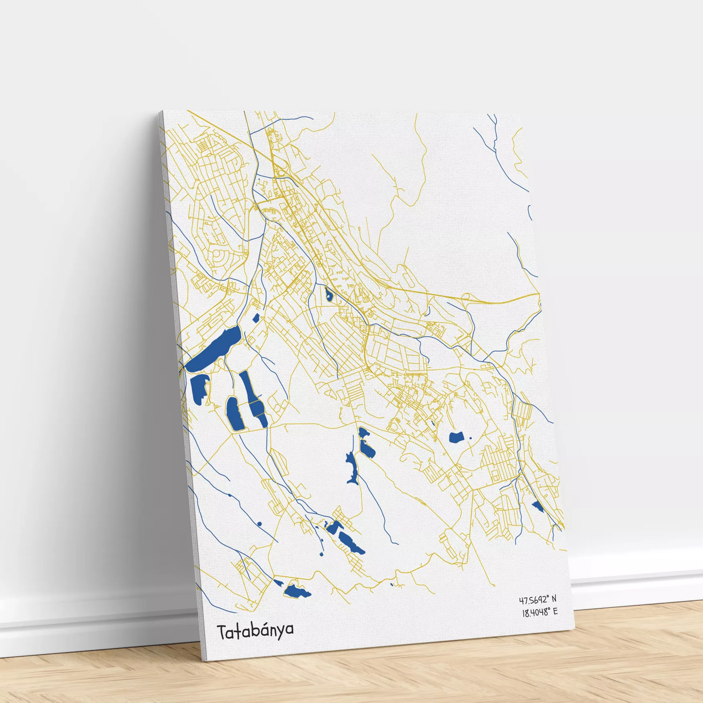 Tatabánya - Térképes vászonkép