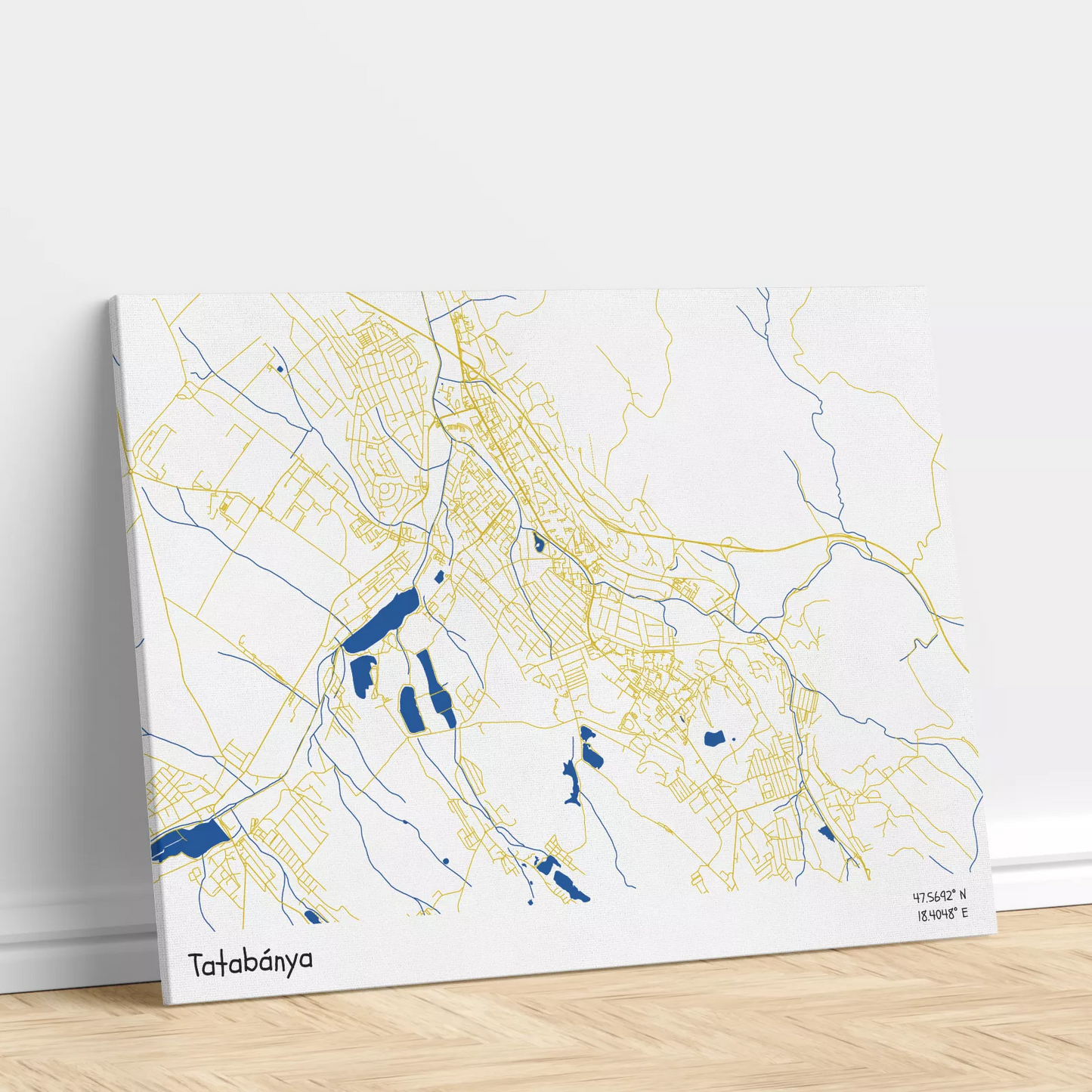 Tatabánya - Térképes vászonkép