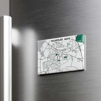 Térképes hűtőmágnes