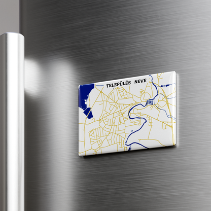 Térképes hűtőmágnes