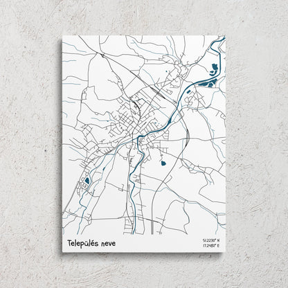 Térképes vászonkép