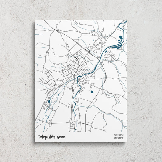 Térképes vászonkép