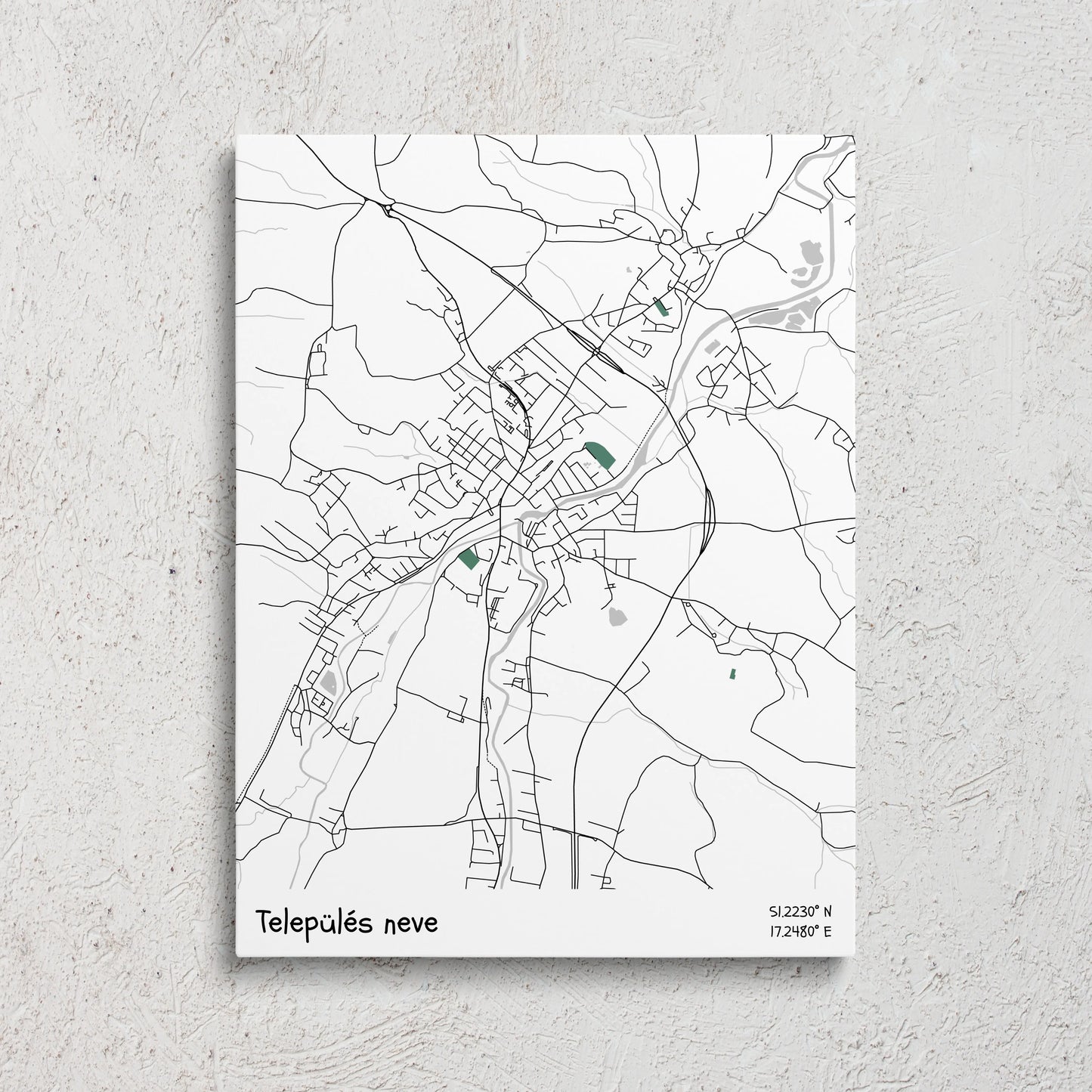 Térképes vászonkép