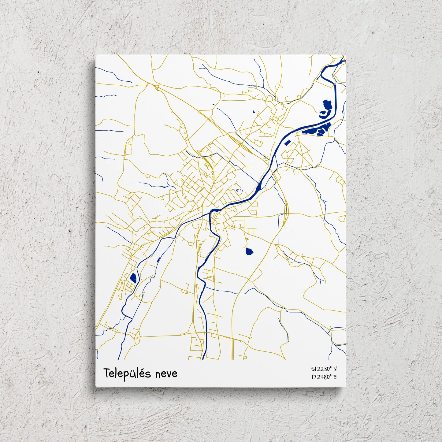 Térképes vászonkép