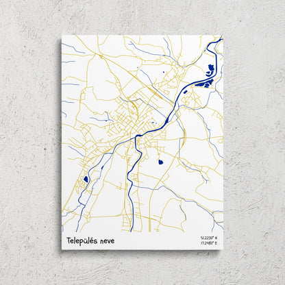 Térképes vászonkép