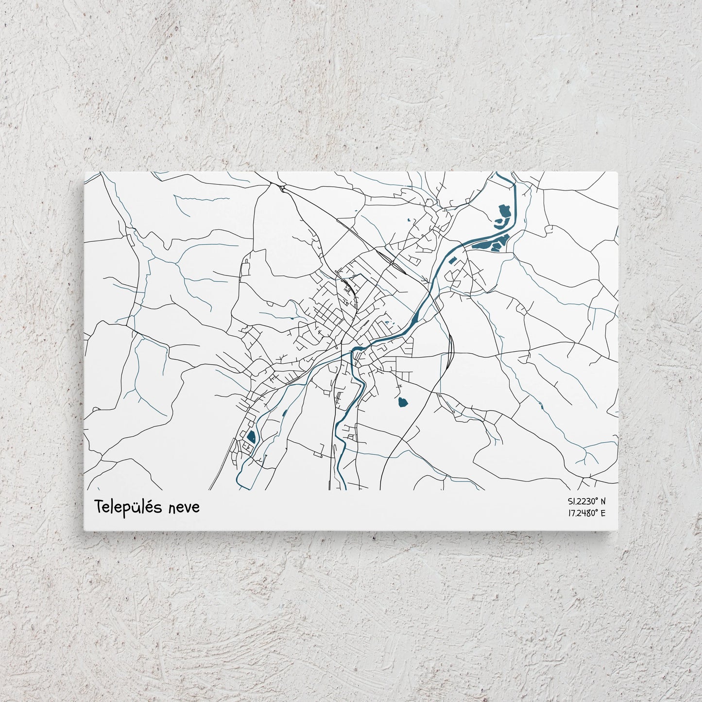 Térképes vászonkép