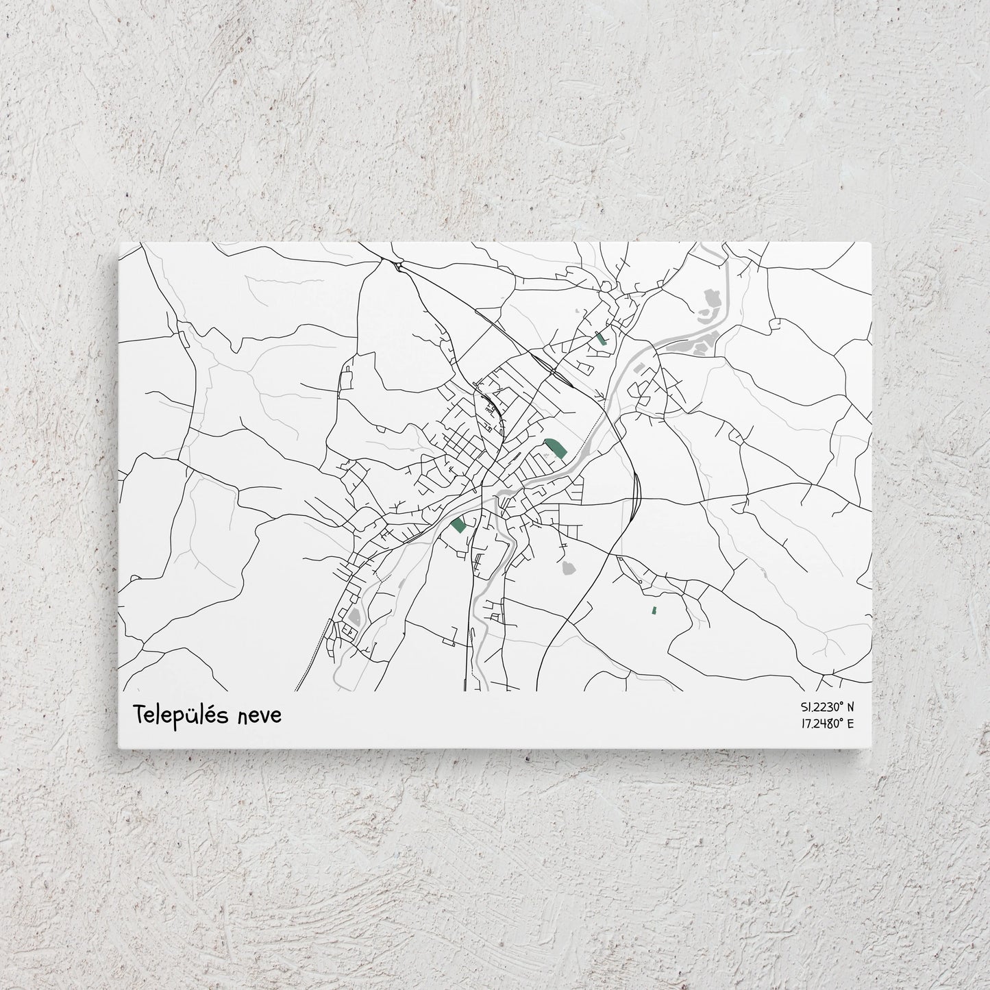 Térképes vászonkép