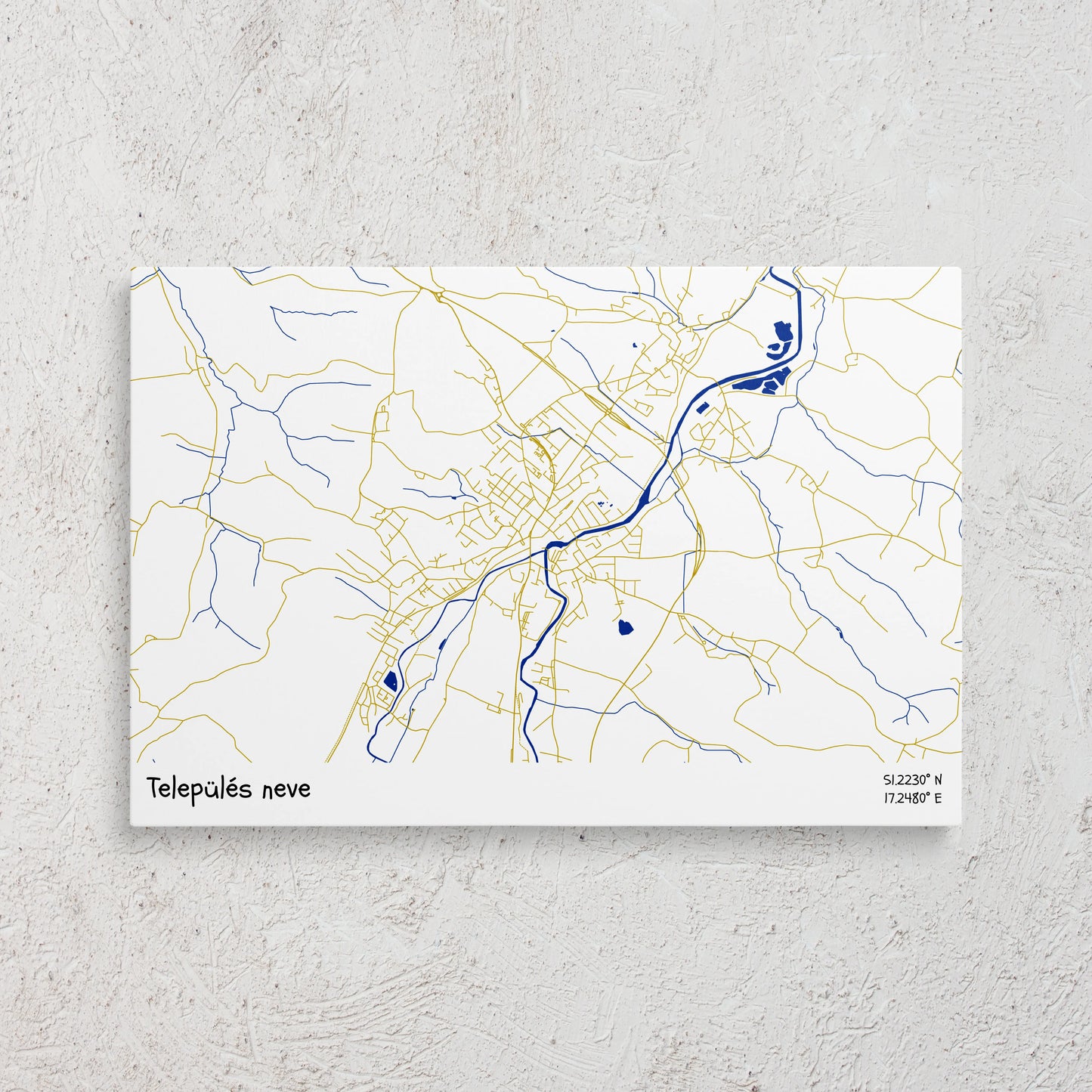 Térképes vászonkép