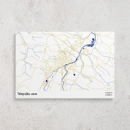 Térképes vászonkép