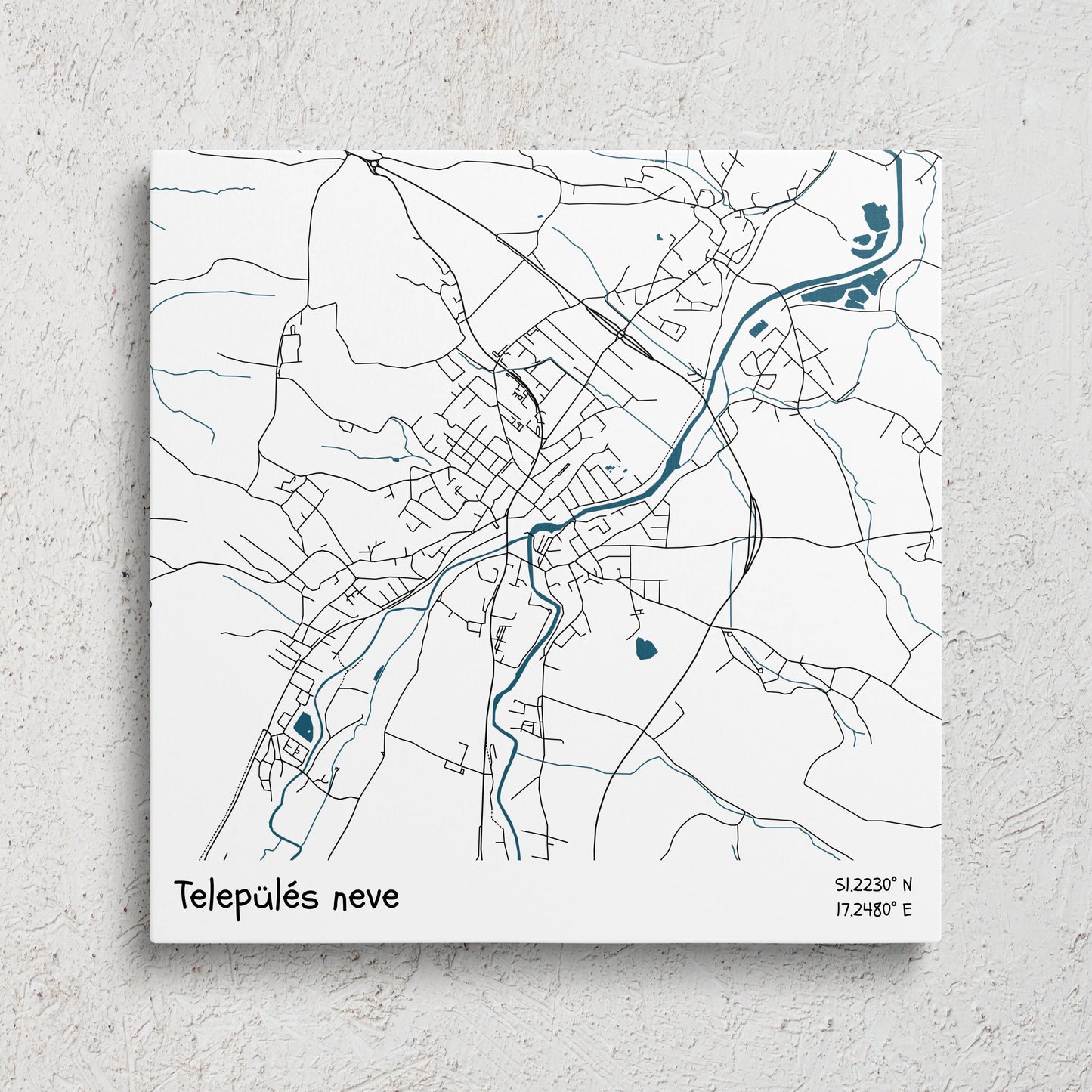Térképes vászonkép