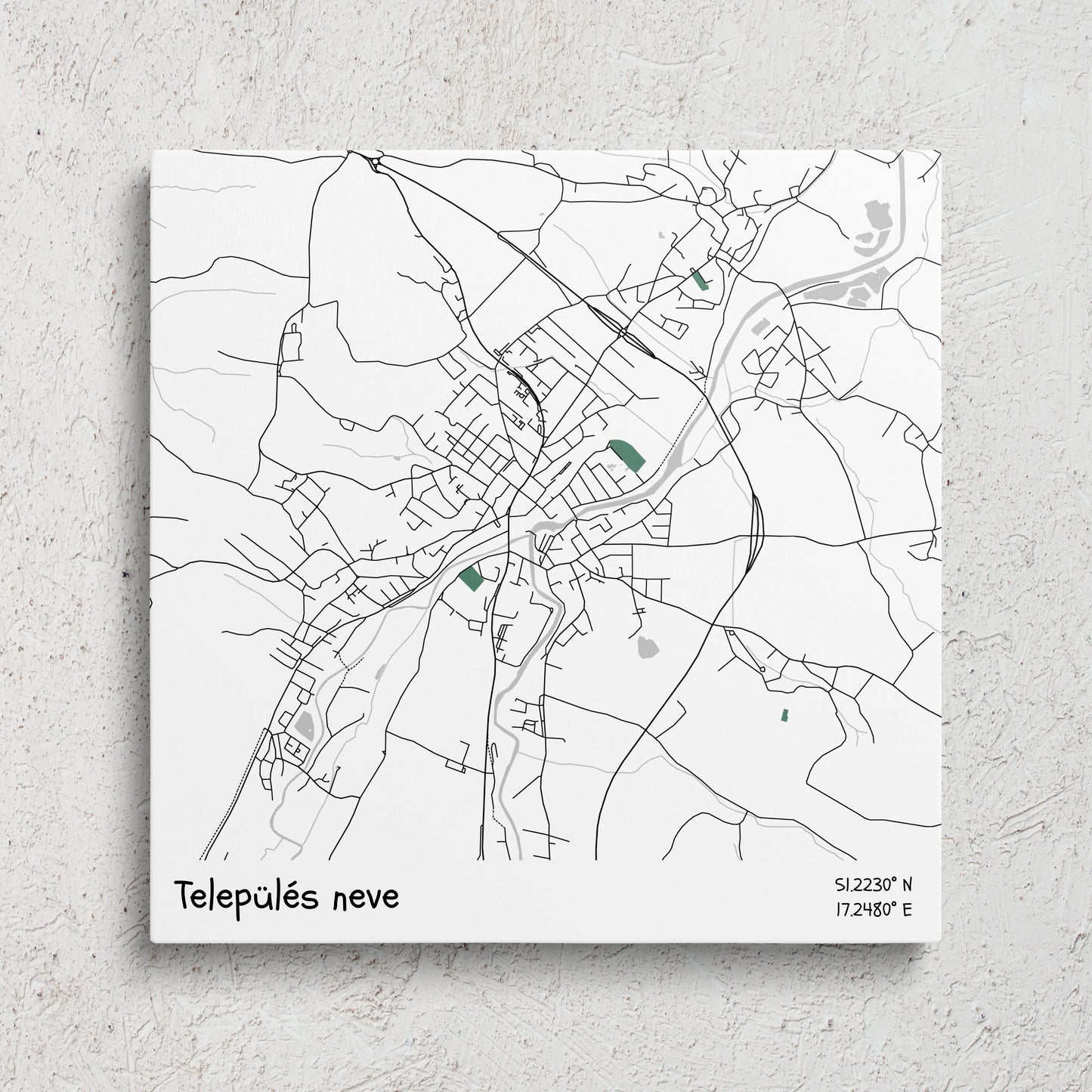 Térképes vászonkép