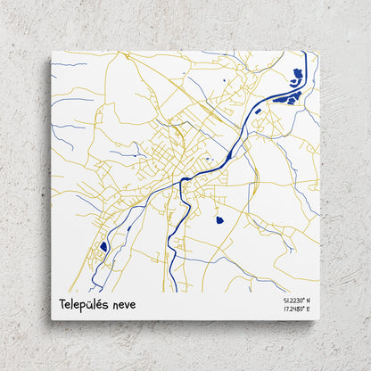 Térképes vászonkép