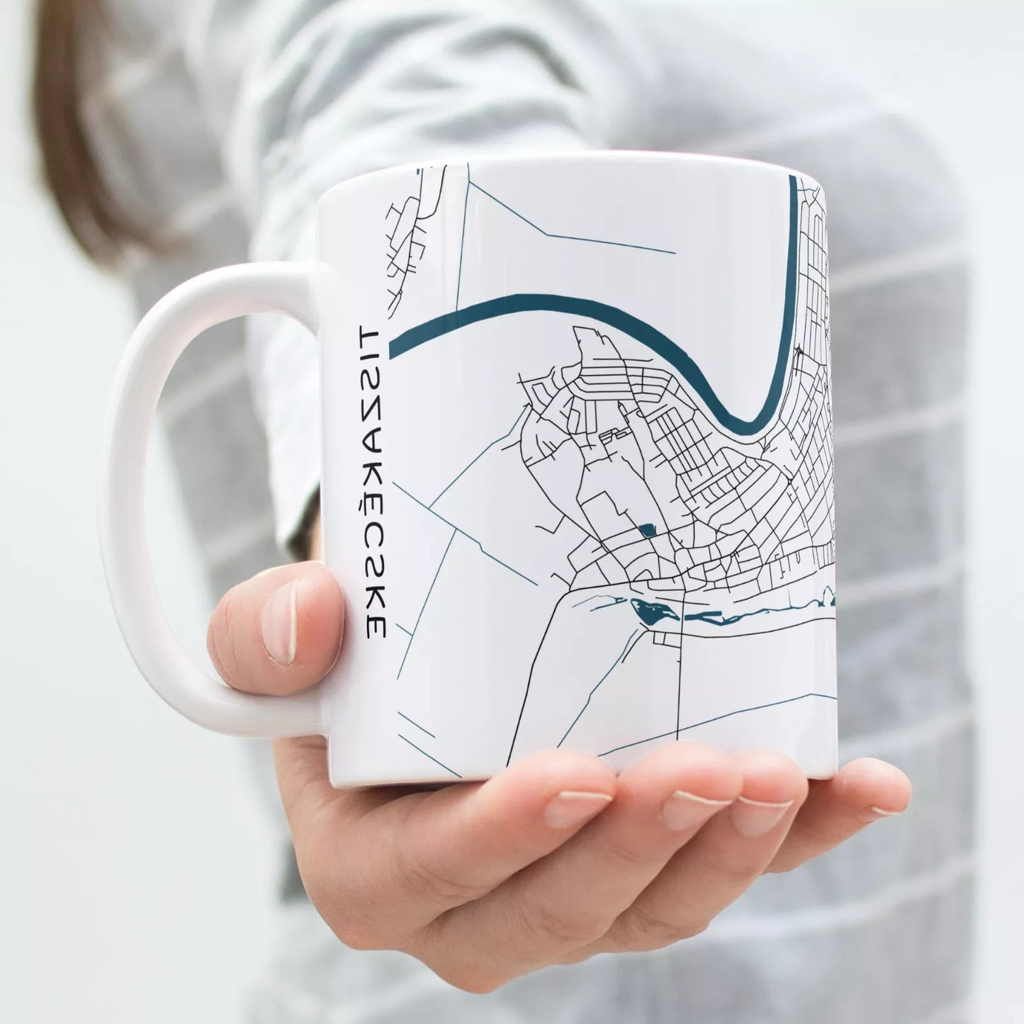 Tiszakécske - Térképes bögre