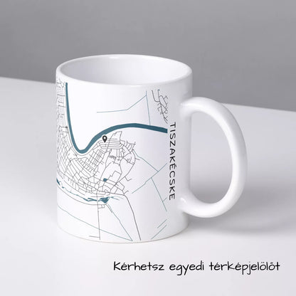 Tiszakécske - Térképes bögre