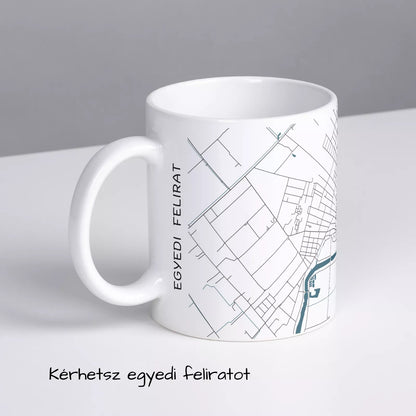 Tiszakécske - Térképes bögre