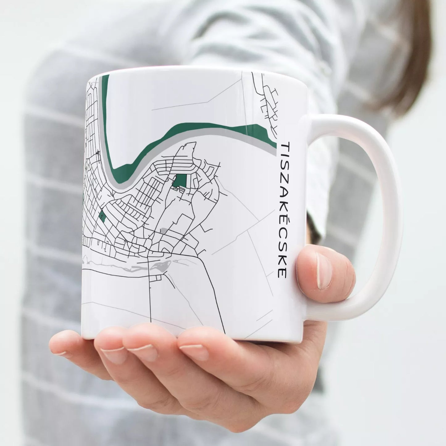 Tiszakécske - Térképes bögre