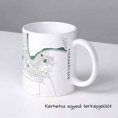 Tiszakécske - Térképes bögre