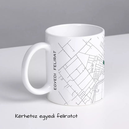 Tiszakécske - Térképes bögre