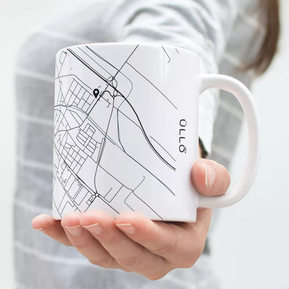 Üllő - Térképes bögre