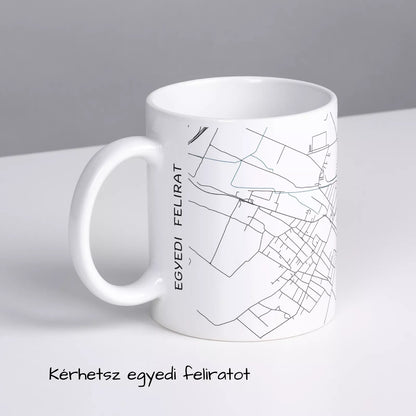 Üllő - Térképes bögre