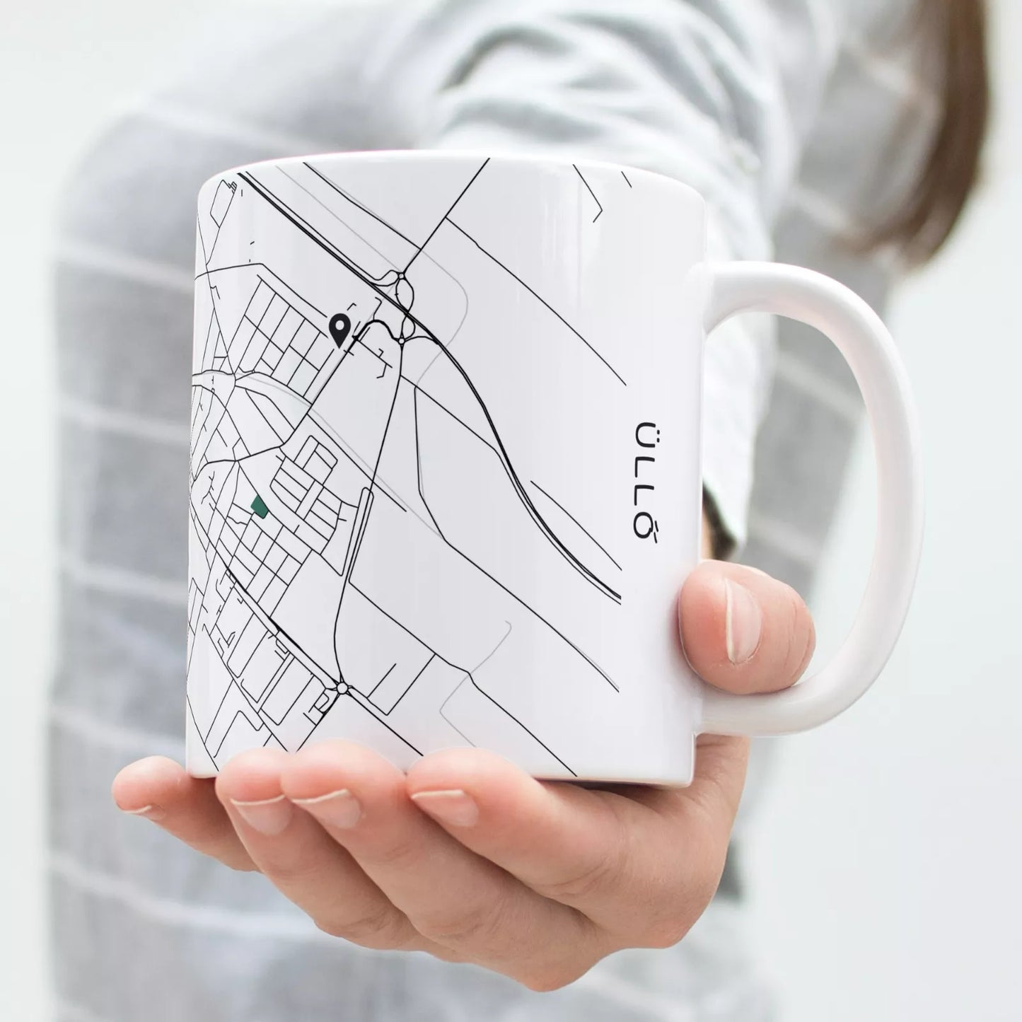 Üllő - Térképes bögre