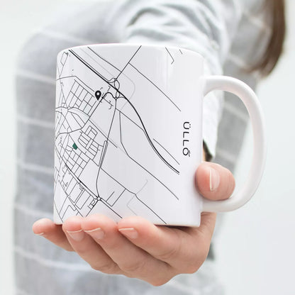 Üllő - Térképes bögre