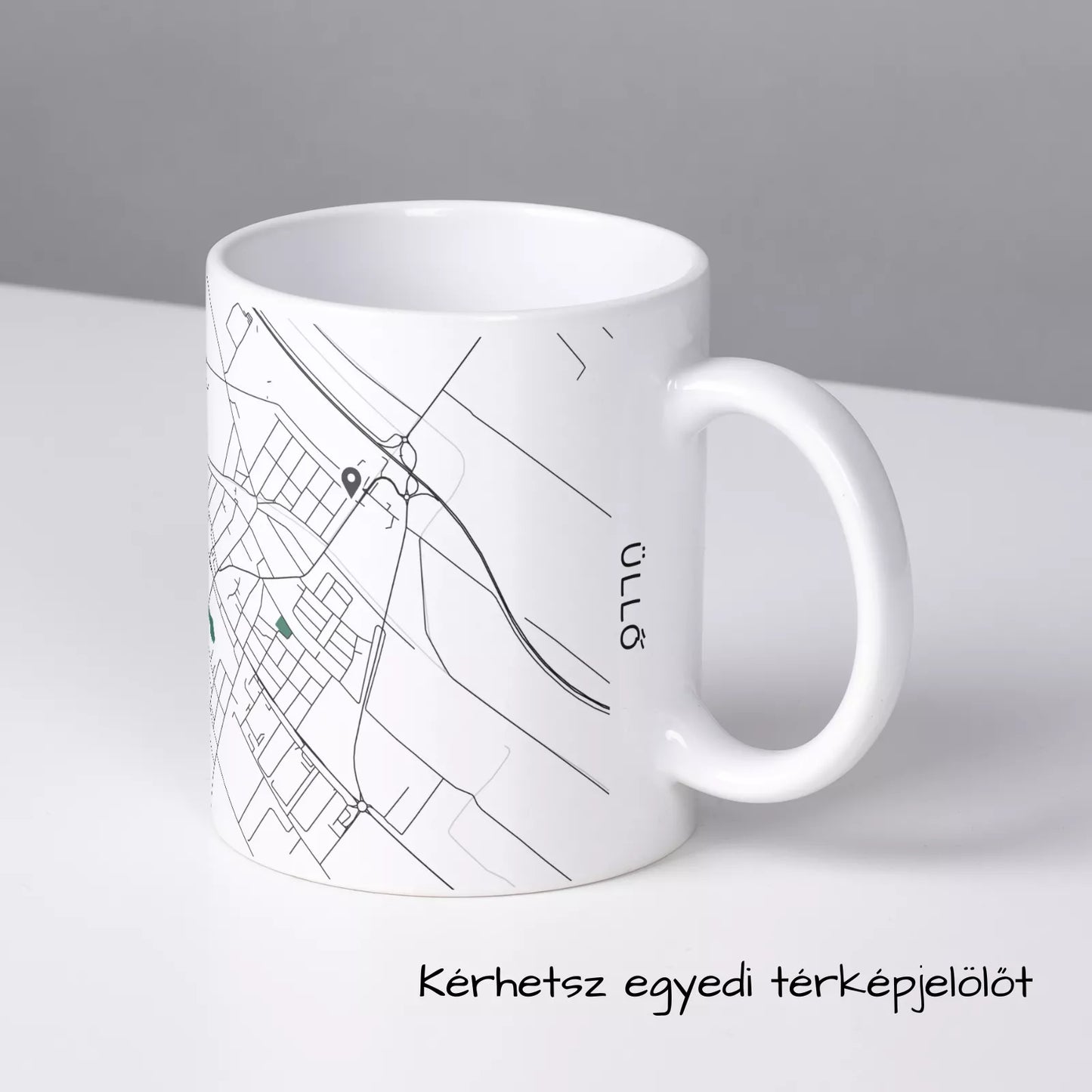 Üllő - Térképes bögre