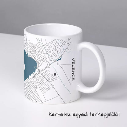Velence - Térképes bögre