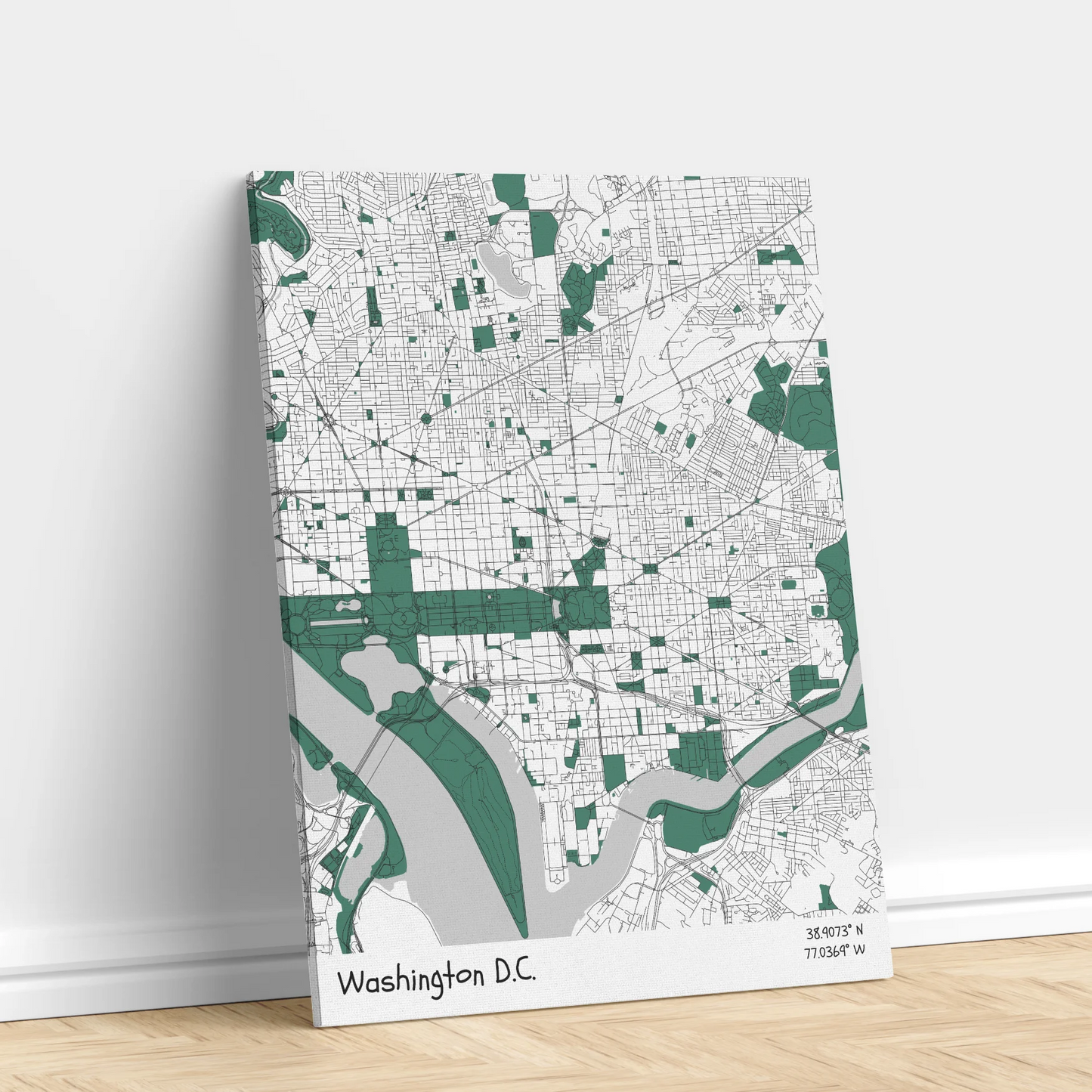 Washington - Térképes vászonkép