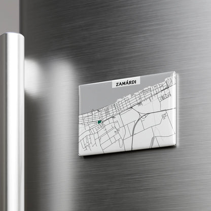 Zamárdi - Térképes hűtőmágnes